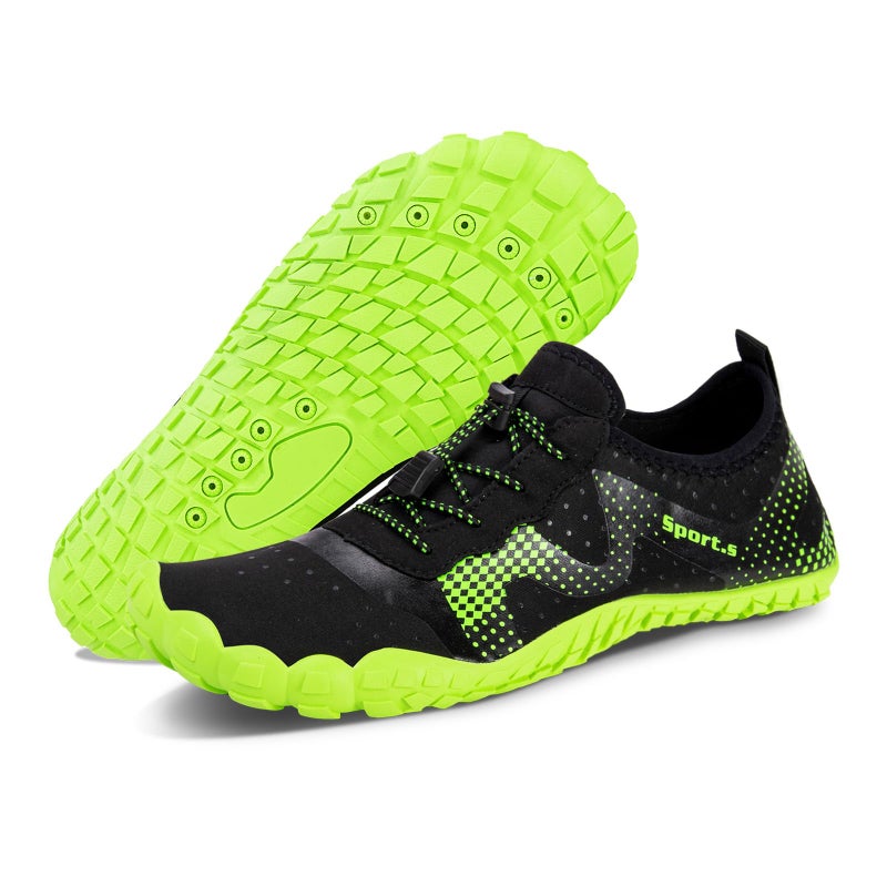 WateLves Water Shoes for Men Women Barefoot Quick-Dry Aqua Sock Outdoor Athletic Sport Shoes Kayaking Boating Hiking Surfing Walking (A-Black/Green, 48) - Image 3